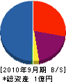 ケーズクリエイト 貸借対照表 2010年9月期