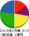 佐々木組 貸借対照表 2010年6月期 佐々木組 貸借対照表 2010年6月期