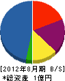 辻電気設備 貸借対照表 2012年8月期