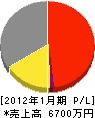 日本浄水工業 損益計算書 2012年1月期