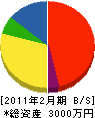 川島造園 貸借対照表 2011年2月期