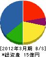 朝日工業 貸借対照表 2012年3月期