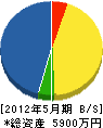 秋山配管工業所 貸借対照表 2012年5月期