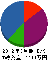 渡辺香寿園 貸借対照表 2012年3月期
