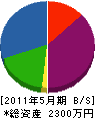 上田建設 貸借対照表 2011年5月期