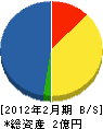 金沢商会 貸借対照表 2012年2月期