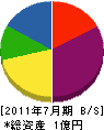 松崎興業 貸借対照表 2011年7月期