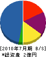 中村体育 貸借対照表 2010年7月期