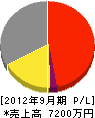 長谷川電工社 損益計算書 2012年9月期