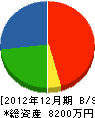 浩二松岡組 貸借対照表 2012年12月期