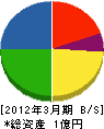 北川通信 貸借対照表 2012年3月期