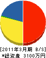 齋藤建築 貸借対照表 2011年3月期