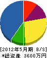 野崎塗装 貸借対照表 2012年5月期