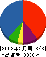 富士産業 貸借対照表 2009年5月期
