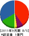 田中住宅設備 貸借対照表 2011年9月期
