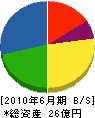 長岡商事 貸借対照表 2010年6月期