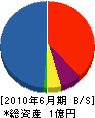 弘法建設 貸借対照表 2010年6月期