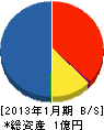 東武イマリン 貸借対照表 2013年1月期