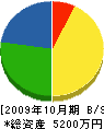 いづみ塗装工業 貸借対照表 2009年10月期