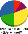 上陽テクノ 貸借対照表 2012年5月期