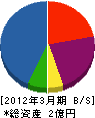 日誠ｃｆｃ 貸借対照表 2012年3月期