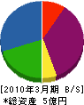 上村組 貸借対照表 2010年3月期