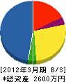 渡海電気 貸借対照表 2012年3月期