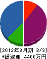 角田工業所 貸借対照表 2012年3月期