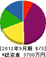 竹村住設 貸借対照表 2012年9月期