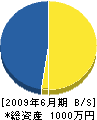 ヨシタカ工業 貸借対照表 2009年6月期
