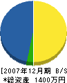 尾崎建設 貸借対照表 2007年12月期