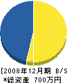 福田組 貸借対照表 2008年12月期