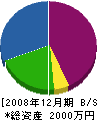 北垣工業店 貸借対照表 2008年12月期