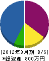 國松緑建 貸借対照表 2012年3月期