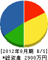中島通信 貸借対照表 2012年8月期