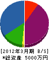 岩永塗装 貸借対照表 2012年3月期