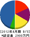 松岡設備 貸借対照表 2012年4月期