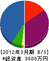 前川造園 貸借対照表 2012年3月期