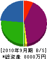 オクヅカ塗装 貸借対照表 2010年9月期