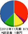 大津マルヰ 貸借対照表 2012年11月期