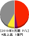 稲洋水道 損益計算書 2010年8月期 稲洋水道 損益計算書 2010年8月期