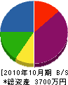 成田ポンプ水道工業所 貸借対照表 2010年10月期