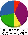 上田電工 貸借対照表 2011年5月期