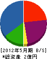 室田建設 貸借対照表 2012年5月期