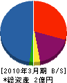 矢野組 貸借対照表 2010年3月期