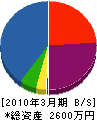 中村電気工事店 貸借対照表 2010年3月期