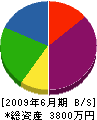 森田建設 貸借対照表 2009年6月期