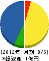 丸喜須賀工務店 貸借対照表 2012年1月期