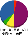 中井保組 貸借対照表 2012年3月期