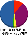 井本造園 貸借対照表 2012年10月期